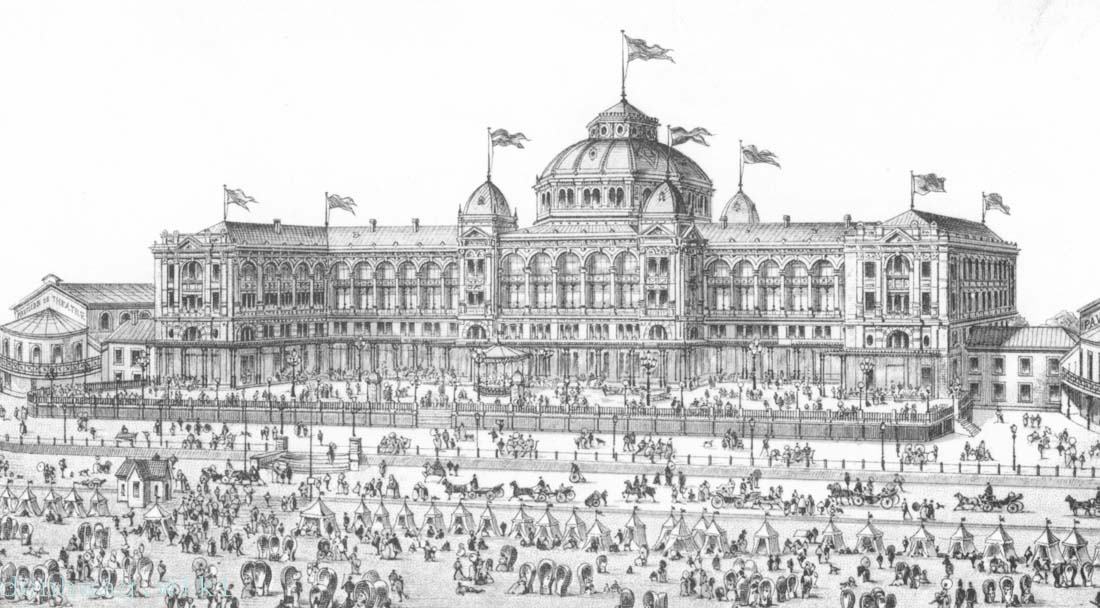 Het eerste Kurhaus werd in 1884 gebouwd en zou al in 1886 afbranden.