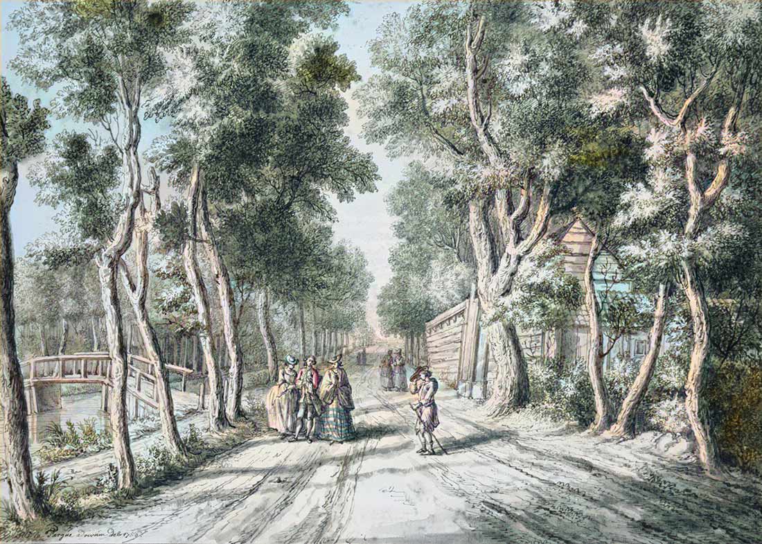De Bezuidenhoutseweg in 1756
